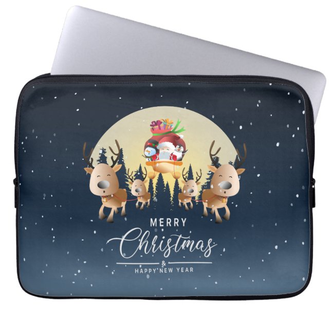 Capa Para Notebook Papai Noel está vindo | Bolsa de laptop de 13" (Frente)