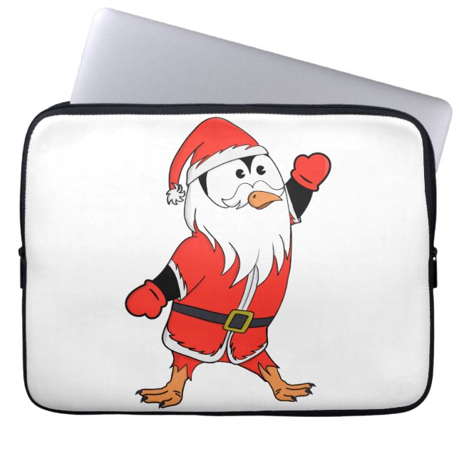 Capa Para Notebook Papai Noel Pinguim Pronta para o Natal (Frente)