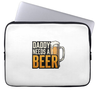 Capa Para Notebook Papai Precisa de uma Cerveja Camisa Vintage Engrav