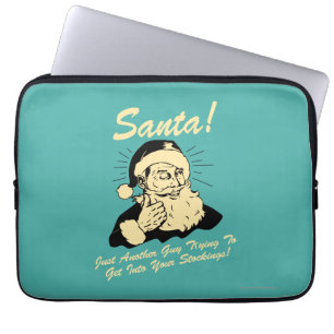 Capa Para Notebook Papais noeis! Cara tentando entrar em suas meias