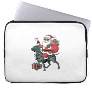 Capa Para Notebook Papais noeis De Iluminação Do Xmas Que Andam No Gr