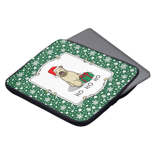 Capa Para Notebook Papais noeis de Natal Rochados Terrier (sem carne) (Frente Topo)