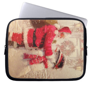 Capa Para Notebook Papais noeis Frosty Christmas