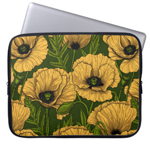 Capa Para Notebook Papanicolau amarelo em verde escuro
