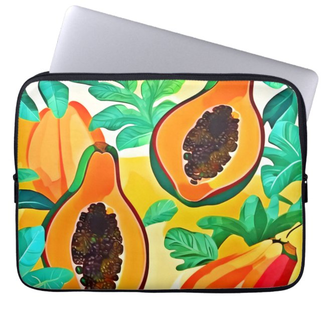Capa Para Notebook Papaya Pop Art tropical (Frente)