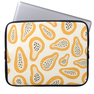 Capa Para Notebook Papaya Tropical: Grunge, Desenho Mão.