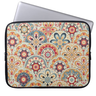Capa Para Notebook Papel de parede de abstrato sem costura com círcul