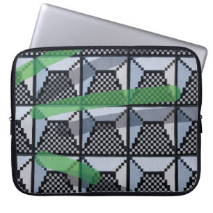 Capa Para Notebook Papel de parede em preto, verde e preto