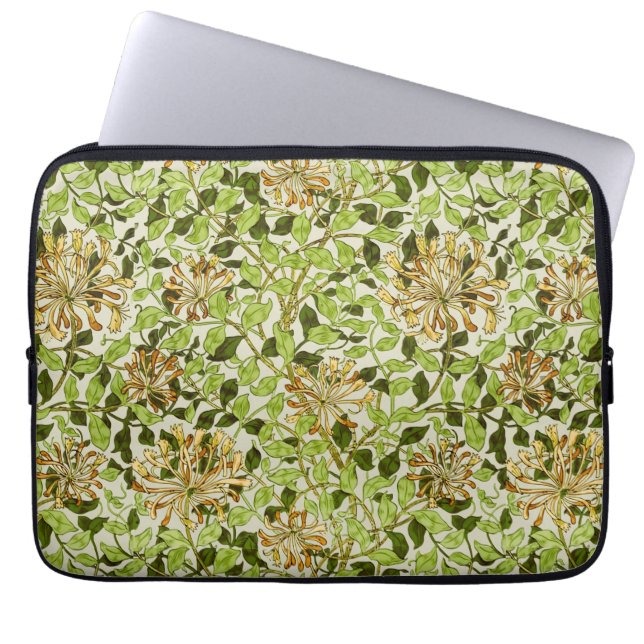 Capa Para Notebook Papel de Parede Floral Honeysuckle de William Morr (Frente)