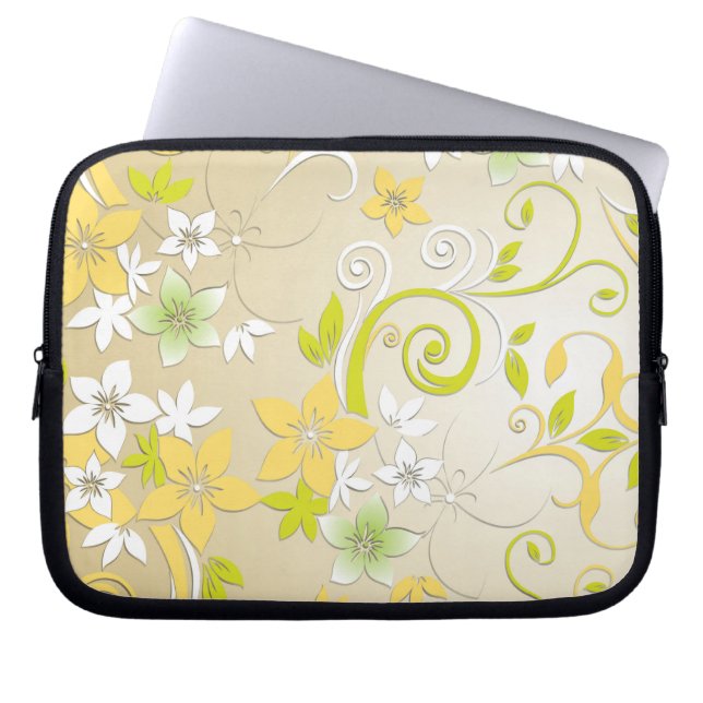 Capa Para Notebook Papel de parede para flores 3 (Frente)