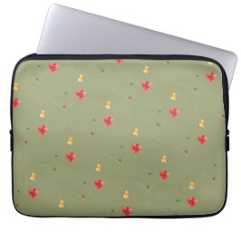 Capa Para Notebook Papoila-padrão floral sem costura