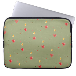 Capa Para Notebook Papoila-padrão floral sem costura