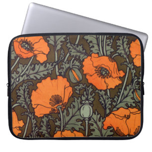 Capa Para Notebook Papoilas de Nouveau da arte