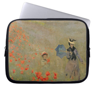 Capa Para Notebook Papoilas selvagens de Claude Monet , perto de
