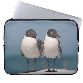 Capa Para Notebook Par de gaiolas de cabeça preta