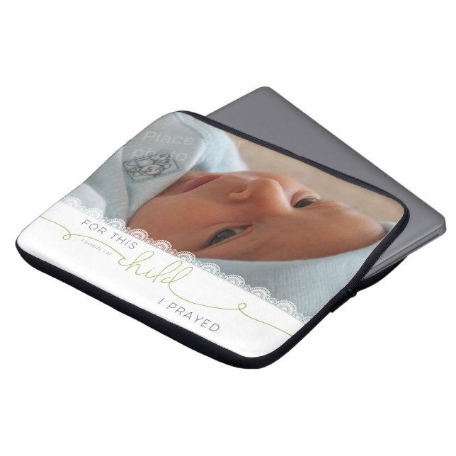 Capa Para Notebook Para esta Criança, Rezei - 1 Samuel 1:27 (Frente Topo)