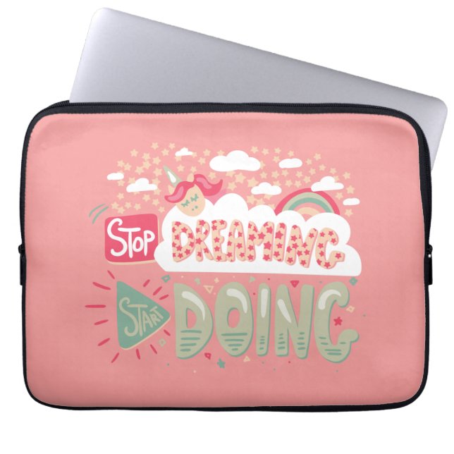 Capa Para Notebook Pare de sonhar, comece a fazer salmão leve (Frente)