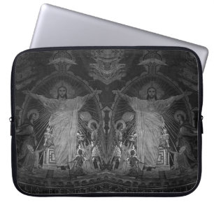 Capa Para Notebook Paris Antigo Mosaico do Sagrado Coração de Jesus p