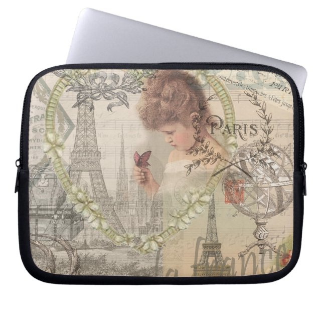Capa Para Notebook Paris France Bonito Girl Eiffel (Frente)