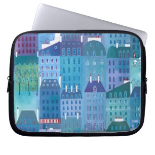 Capa Para Notebook Paris na paisagem urbana moderna Primavera
