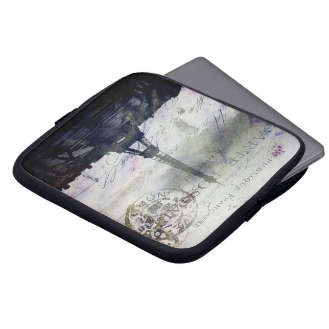 Capa Para Notebook Paris Textured no saco do laptop da lavanda (Frente Topo)