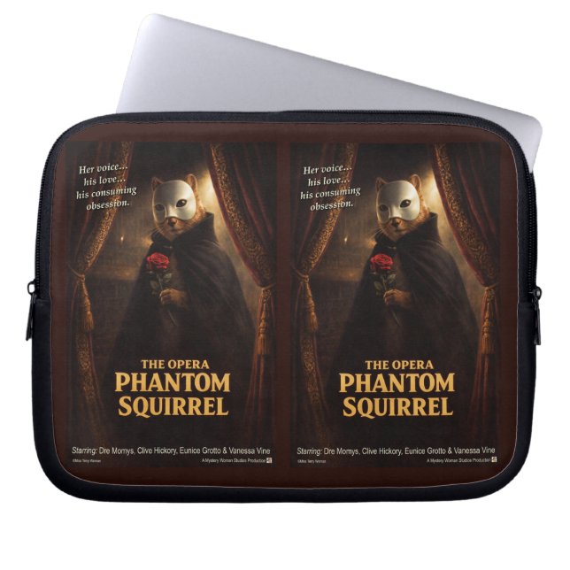 Capa Para Notebook Paródia de Esquilo Fantasma da Ópera (Frente)