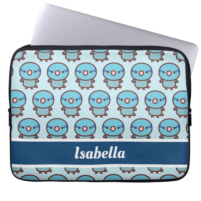 Capa Para Notebook Parrotlet pacífico azul (Frente)