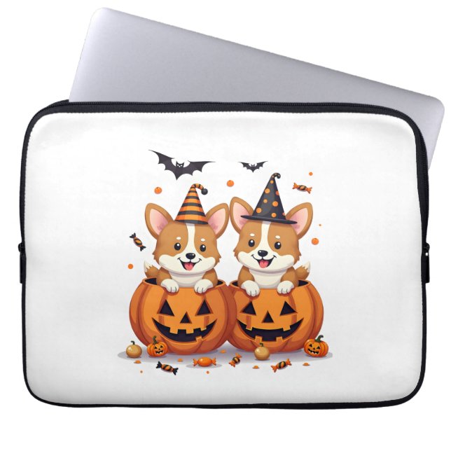Capa Para Notebook Partido Pumpkin Corgi (Frente)