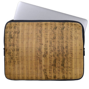 Capa Para Notebook Partitura Antiga de Johann Sebastian Bach