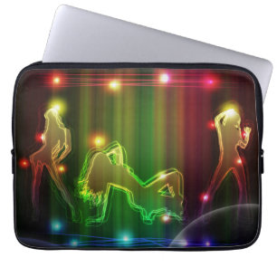 Capa Para Notebook Party Girls Modern Trendy Neon Lights