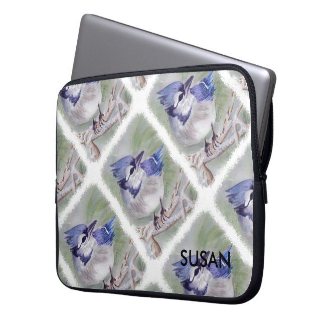 CAPA PARA NOTEBOOK PASSARINHO AZUL DO PARAÍSO (Frente Esquerda)