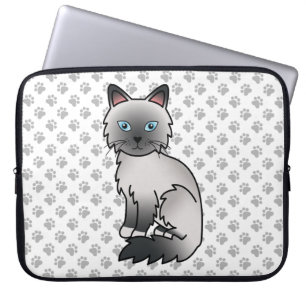 Capa Para Notebook Pássaro-azul / Ragdolé Gato e patas