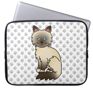 Capa Para Notebook Pássaro de Chocolate / Gato e patas