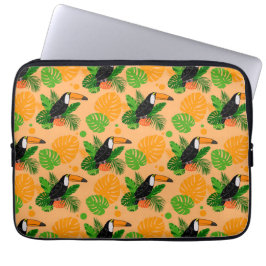 Capa Para Notebook Pássaro Tátil Tropical Padrão sem costura