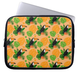 Capa Para Notebook Pássaro Tátil Tropical Padrão sem costura