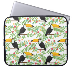 Capa Para Notebook Pássaro Tropical sem padrão. Toucan