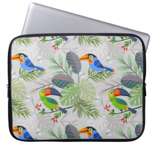 Capa Para Notebook Pássaro tucano bonito, padrão de todas as aves, aq