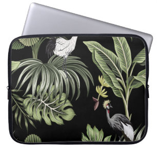 Capa Para Notebook Pássaros tropicais, palmeiras, proibição