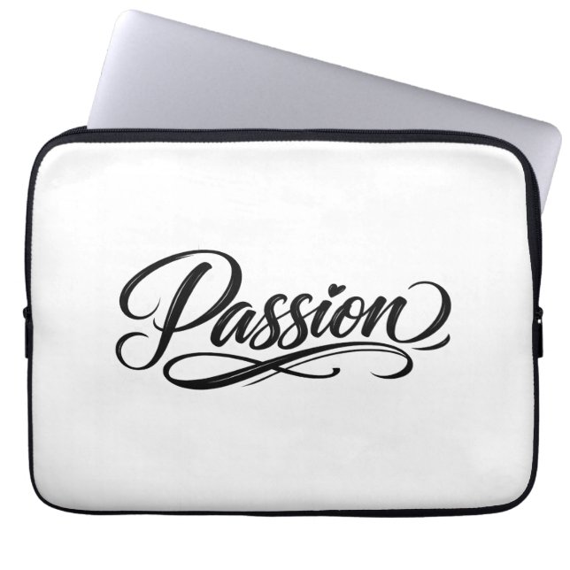 Capa Para Notebook Passion Script | Elegant Minimalist Typography (Frente)