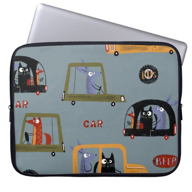 Capa Para Notebook Pasta de lápis digital desenhada à mão, sem costur (Frente)