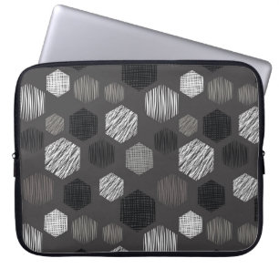 Capa Para Notebook Pastéis Geométricos: Padrão Texturizado Vintage.