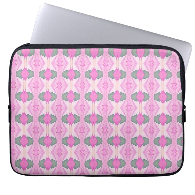 Capa Para Notebook Pastel abstract floral laptop cover (Frente)