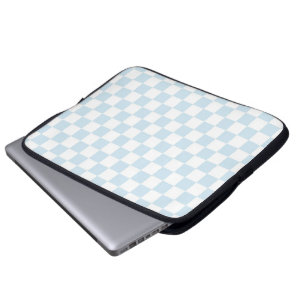 Capa Para Notebook Pastel Blue e White Checkerboard