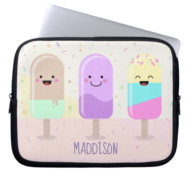 Capa Para Notebook Pastel Chibi Ice Lollies Cute Personalizado (Frente)