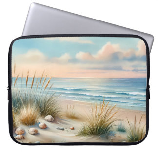 Capa Para Notebook Pastel Coastal Dunes Watercolor