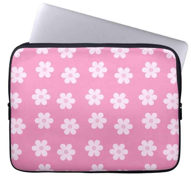 Capa Para Notebook Pastel Daisies - Rosa (Frente)