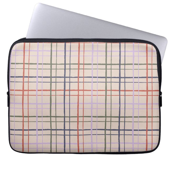 Capa Para Notebook Pastel Estético Grid Amor Moderno Desenhado à Mão (Frente)