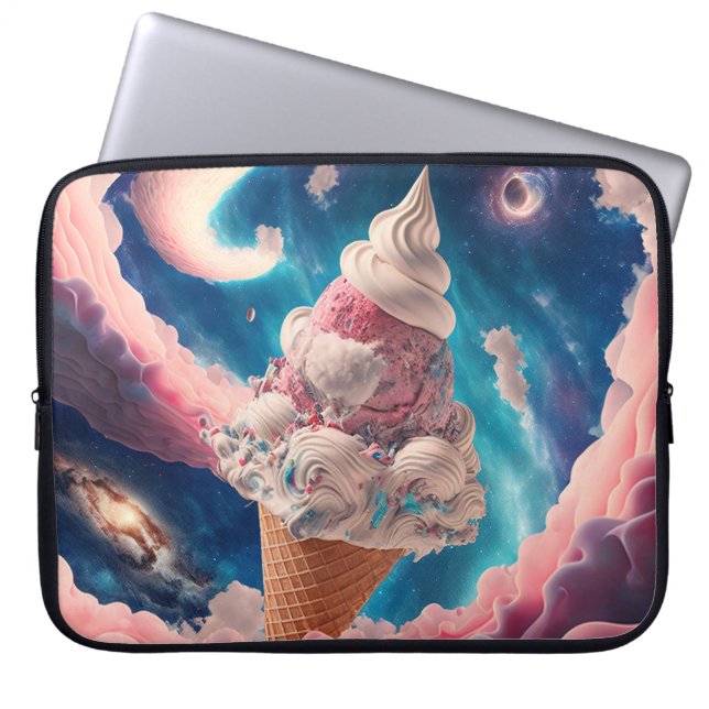 CAPA PARA NOTEBOOK PASTEL FANTASY SORVETE CONE (Frente)