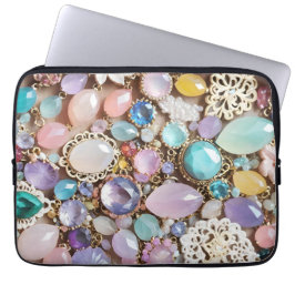 Capa Para Notebook Pastel Gems And Jewels In Pinks & Purples