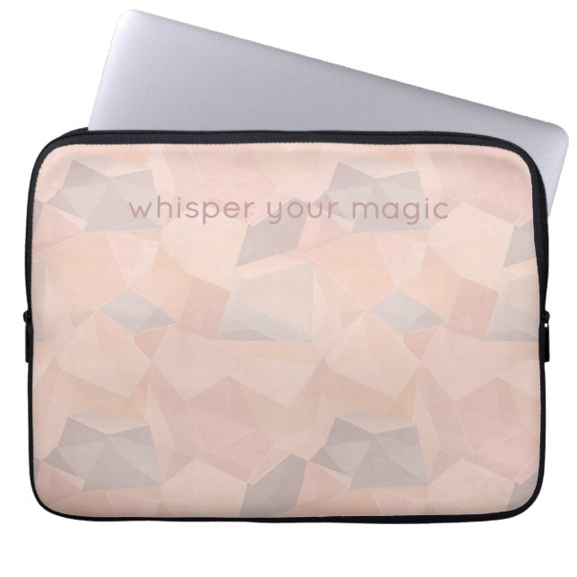 Capa Para Notebook Pastel Geometric Pop | Blush Custom Laptop Sleeve (Frente)